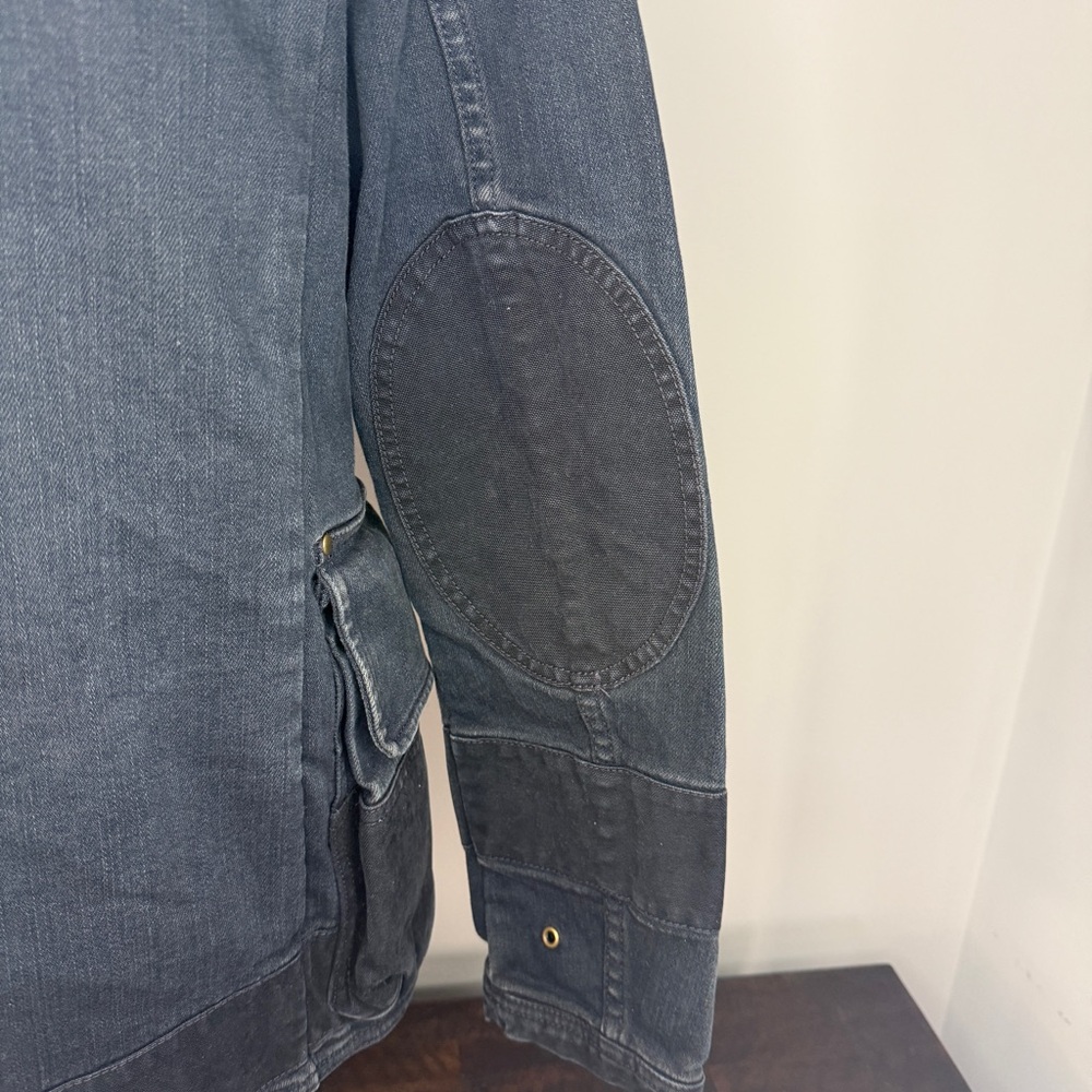 Ralph Lauren Rare Vintage Cortland Black Denim Field Jacket Fireman Toggle Small - Picture 7 of 10